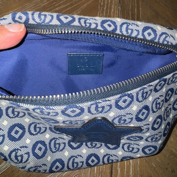 Authentic Gucci Kids jacquard logo-patch belt bag! Blue! Kids luxury! - Picture 8 of 11